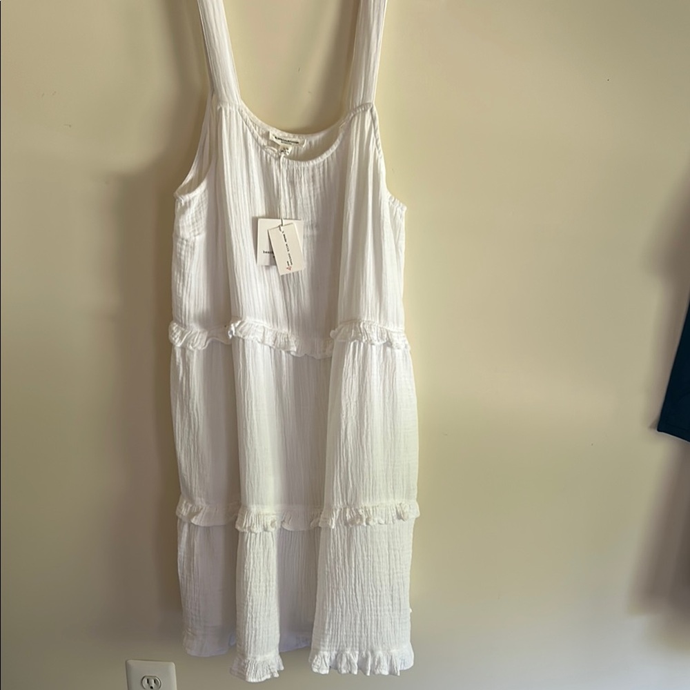 Beachlunchlounge White Tiered Ruffled Sundress